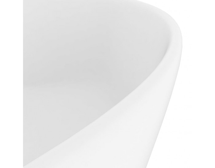 Sonata Луксозна мивка с преливник бял мат 36x13 см керамика