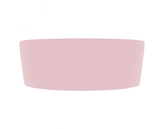 Sonata Луксозна мивка с преливник розов мат 36x13 см керамика