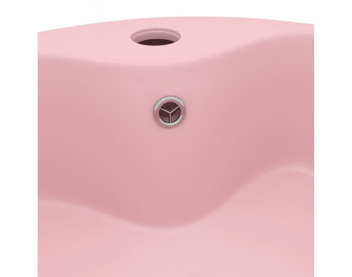 Sonata Луксозна мивка с преливник розов мат 36x13 см керамика