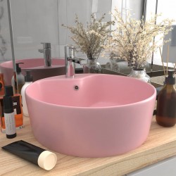Sonata Луксозна мивка с преливник розов мат 36x13 см керамика - Баня