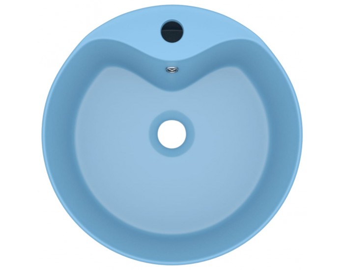 Sonata Луксозна мивка с преливник светлосин мат 36x13 см керамика