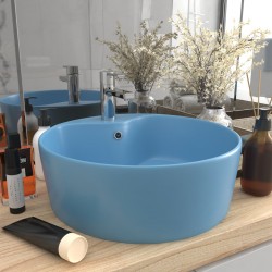 Sonata Луксозна мивка с преливник светлосин мат 36x13 см керамика - Мивки и Смесители