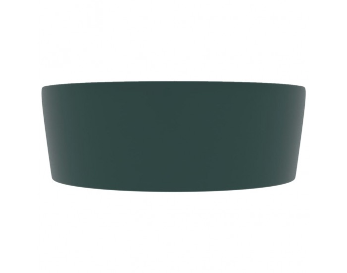 Sonata Луксозна мивка с преливник тъмнозелен мат 36x13 см керамика