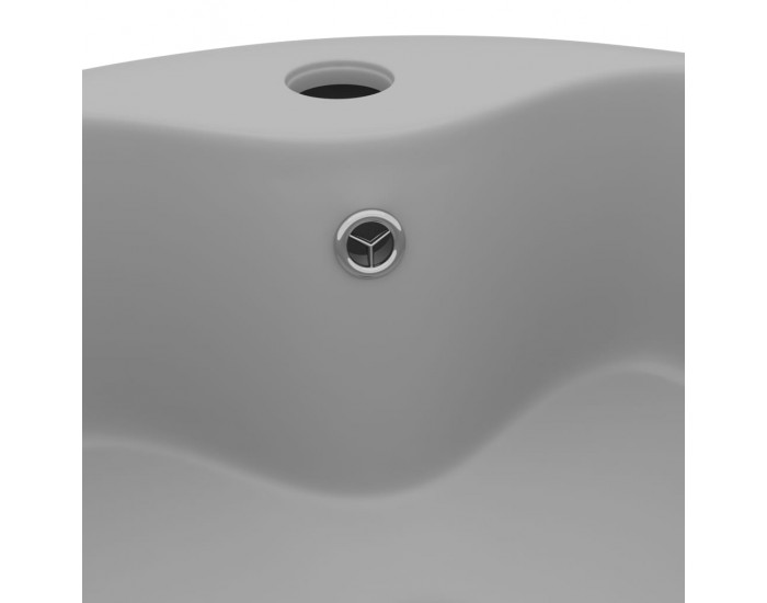 Sonata Луксозна мивка с преливник светлосив мат 36x13 см керамика
