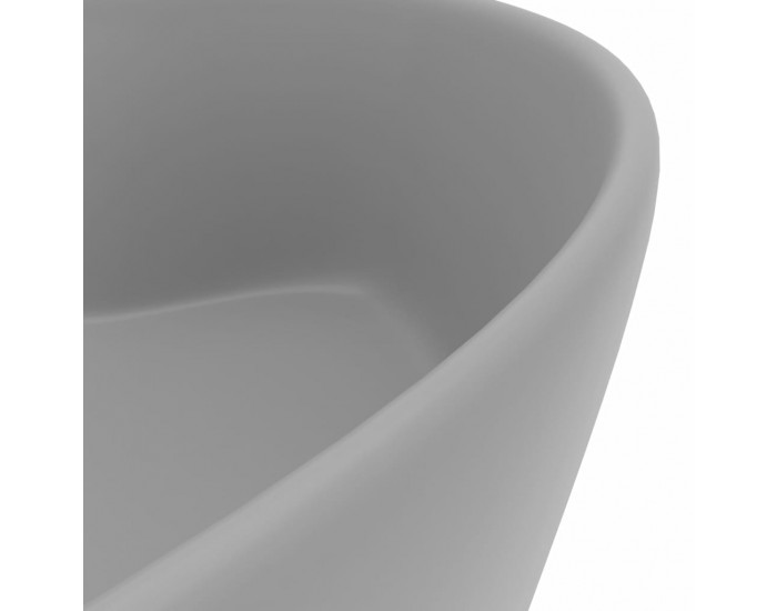 Sonata Луксозна мивка с преливник светлосив мат 36x13 см керамика