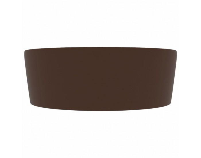 Sonata Луксозна мивка с преливник тъмнокафяв мат 36x13 см керамика