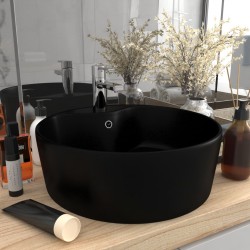 Sonata Луксозна мивка с преливник черен мат 36x13 см керамика - Мивки и Смесители