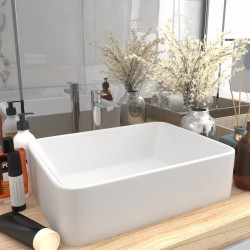 Sonata Луксозна мивка, матово бяла, 41x30x12 см, керамика - Мивки и Смесители