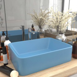 Sonata Луксозна мивка, матово светлосиня, 41x30x12 см, керамика - Мивки и Смесители