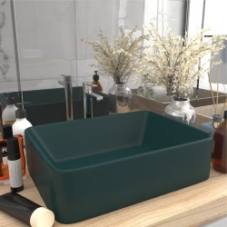 Sonata Луксозна мивка, матово тъмнозелена, 41x30x12 см, керамика - Баня