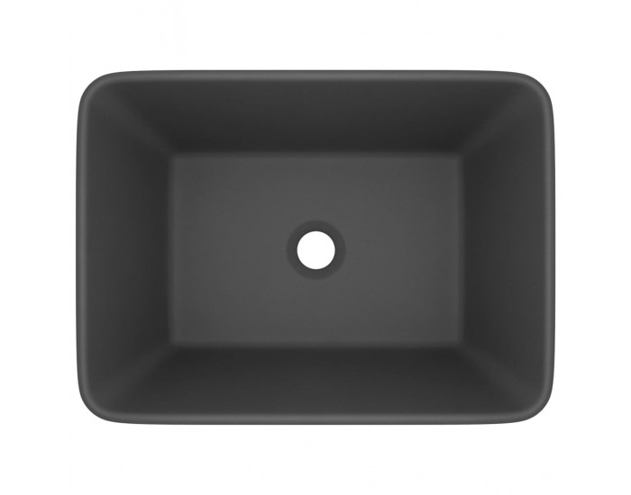 Sonata Луксозна мивка, матово тъмносива, 41x30x12 см, керамика
