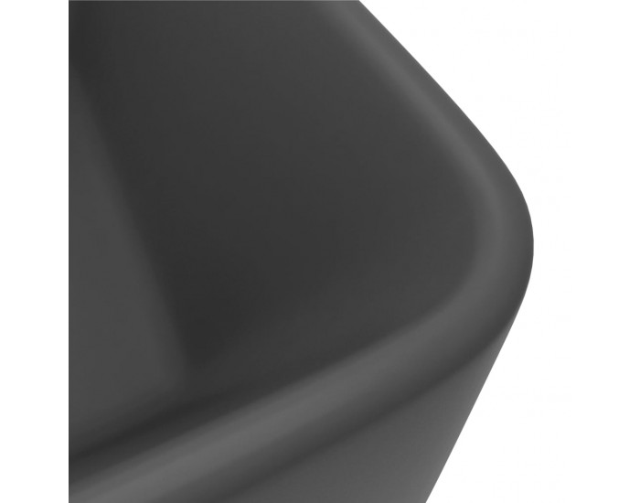 Sonata Луксозна мивка, матово тъмносива, 41x30x12 см, керамика
