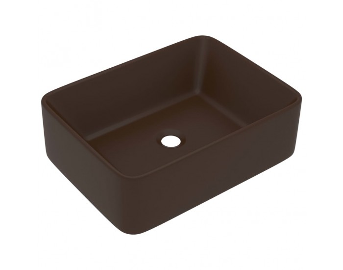Sonata Луксозна мивка, матово тъмнокафява, 41x30x12 см, керамика