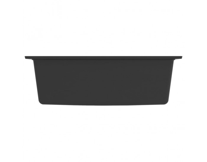 Sonata Кухненска мивка с преливник, черна, гранит