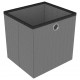 Sonata Рафт с 4 кубични отделения с кутии, черен, 69x30x72,5 см, плат