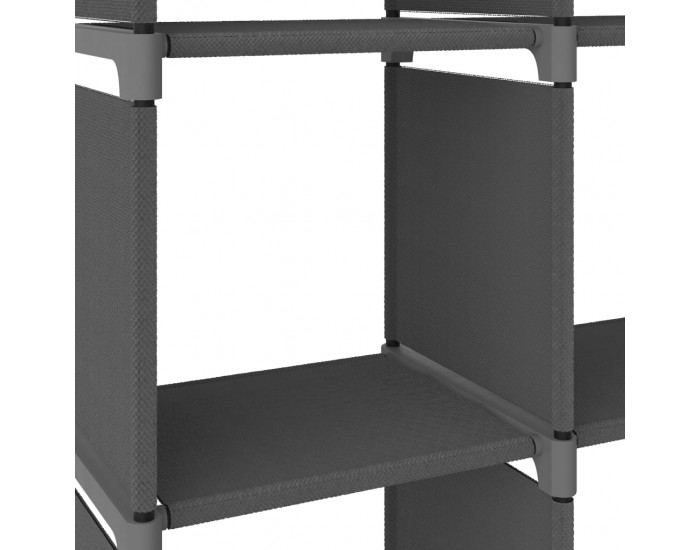 Sonata Рафт с 9 кубични отделения, сив, 103x30x107,5 см, плат