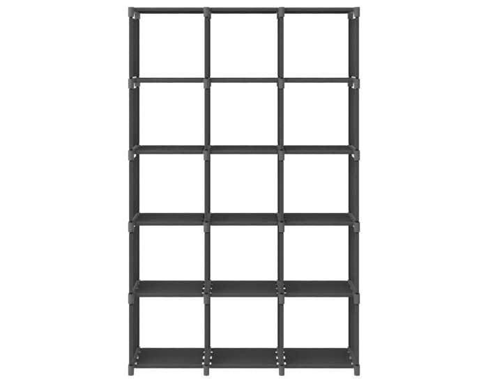 Sonata Рафт с 15 кубични отделения, сив, 103x30x175,5 см, плат Sonata Рафт с 15 кубични отделения, сив, 103x30x175,5 см, плат