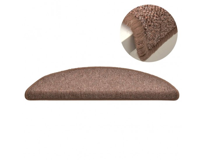 Sonata Постелки за стъпала, 15 бр, кафяви, 56x17x3 см