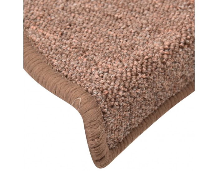 Sonata Постелки за стъпала, 15 бр, кафяви, 56x17x3 см