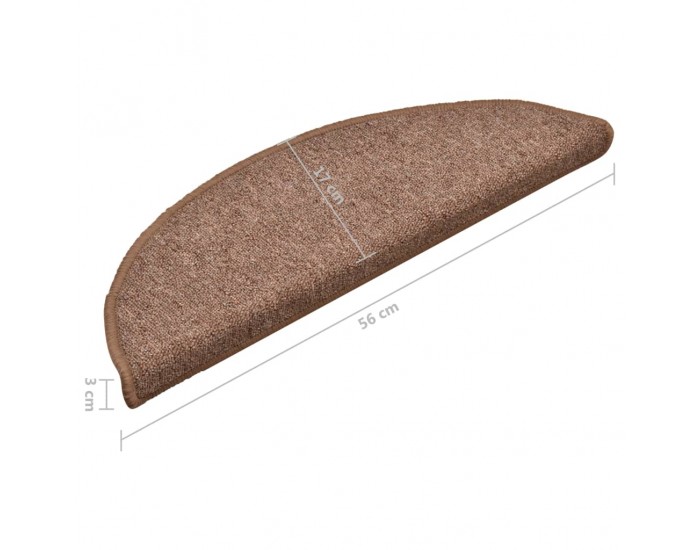 Sonata Постелки за стъпала, 15 бр, кафяви, 56x17x3 см