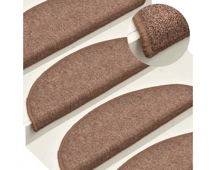 Sonata Постелки за стъпала, 15 бр, кафяви, 56x17x3 см
