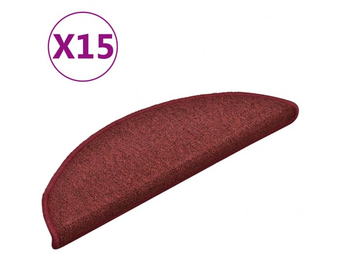 Sonata Постелки за стъпала, 15 бр, червени, 56x17x3 см