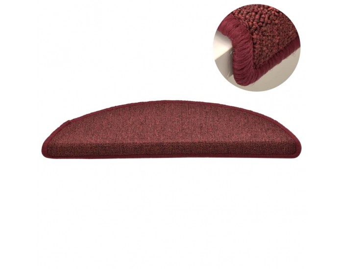 Sonata Постелки за стъпала, 15 бр, червени, 56x17x3 см