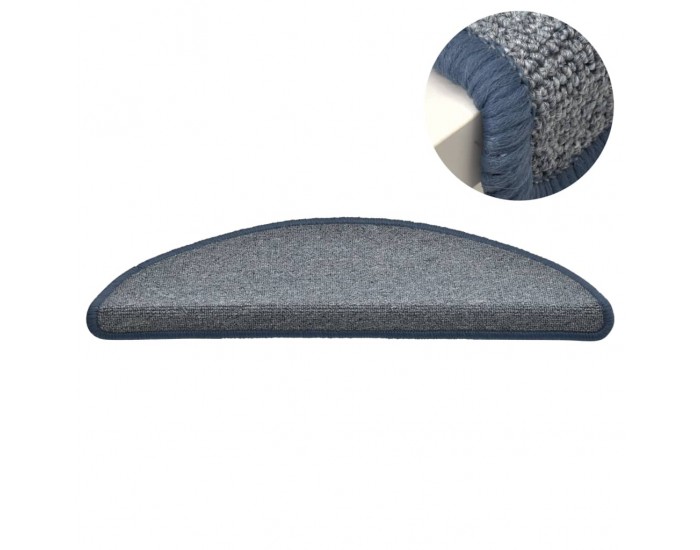 Sonata Постелки за стъпала, 15 бр, светлосиво и синьо, 65x24x4 см