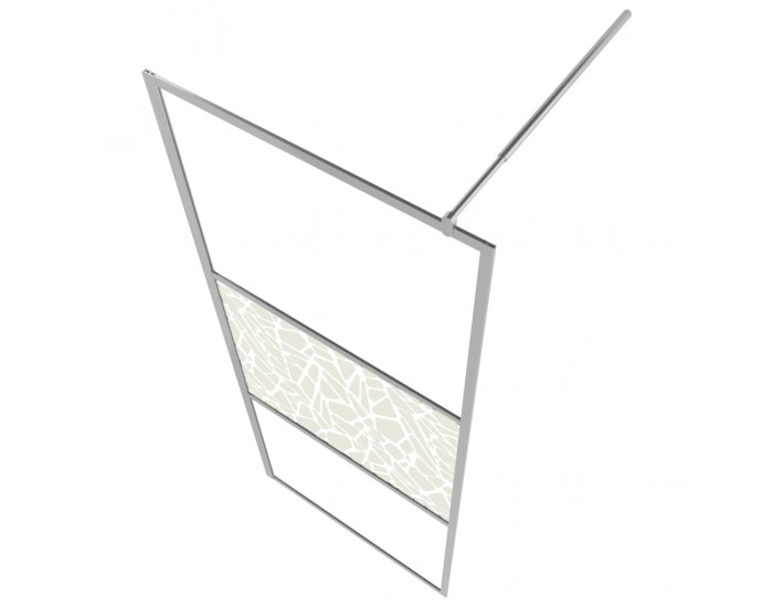 Sonata Стена за душ, ESG стъкло с дизайн на камъни, 80x195 см