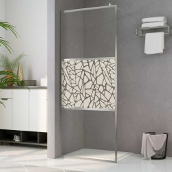 Sonata Стена за душ, ESG стъкло с дизайн на камъни, 80x195 см - Продукти за баня и WC