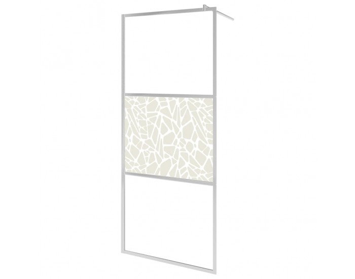 Sonata Стена за душ, ESG стъкло с дизайн на камъни, 100x195 см