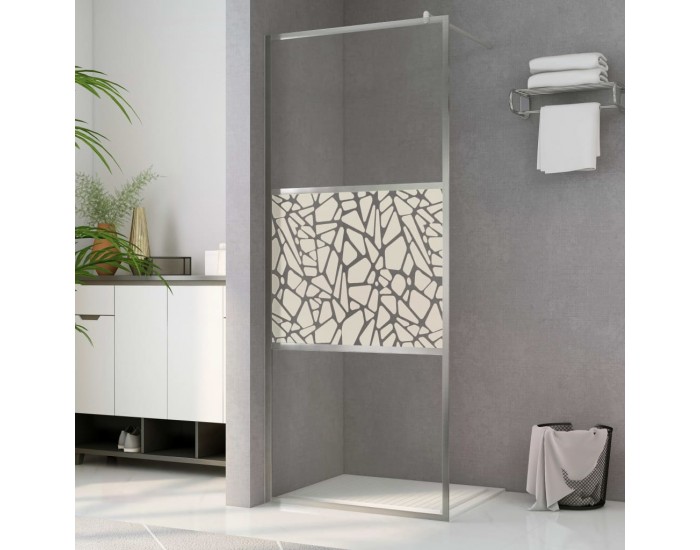 Sonata Стена за душ, ESG стъкло с дизайн на камъни, 115x195 см