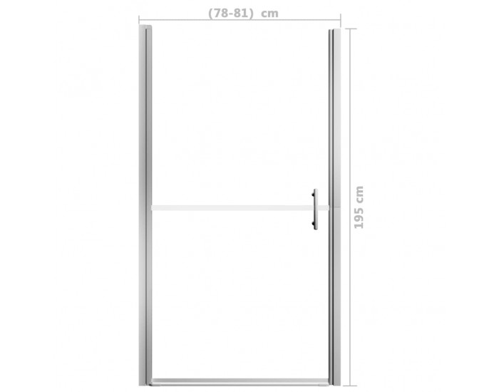 Sonata Врата за душ, матирано закалено стъкло, 81x195 см