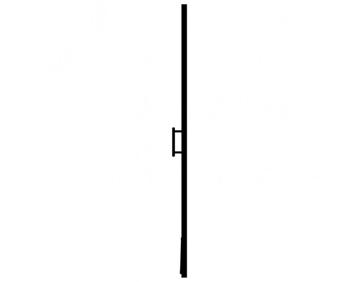 Sonata Врата за душ, матирано закалено стъкло, 81x195 см, черна