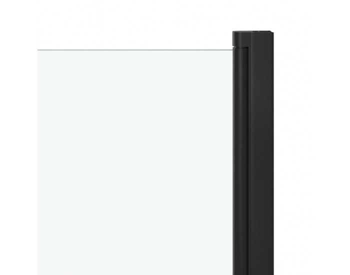 Sonata Сгъваем душ параван, 2 панела, ESG стъкло, 120x140 см, черен
