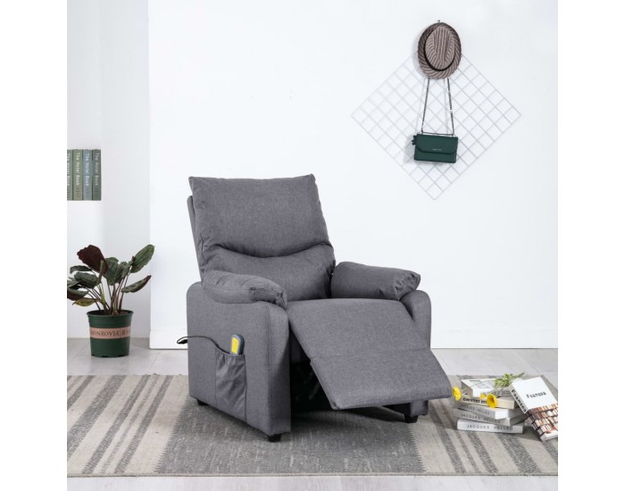 Sonata Масажен реклайнер, светлосив, текстил