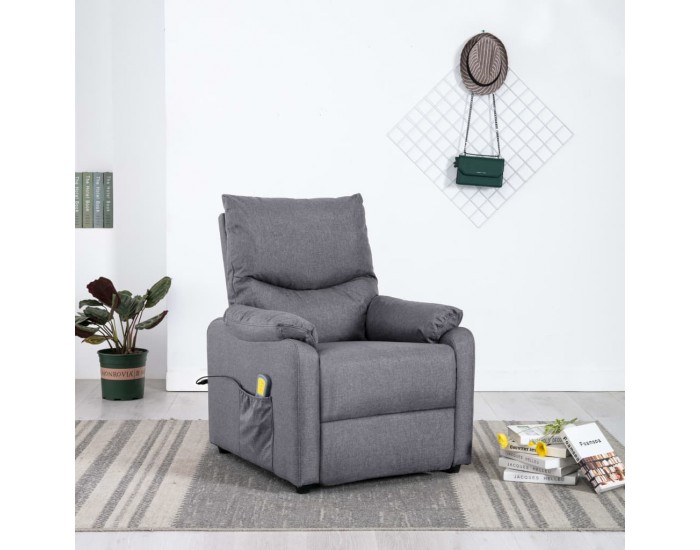 Sonata Масажен реклайнер, светлосив, текстил