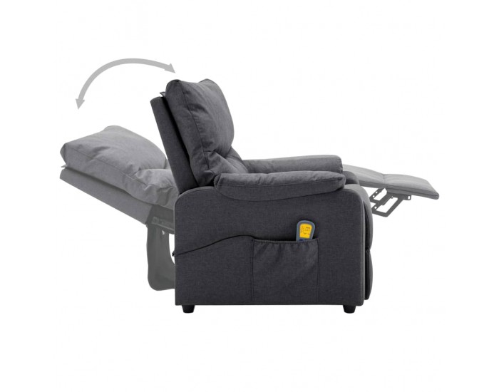 Sonata Масажен реклайнер, тъмносив, текстил