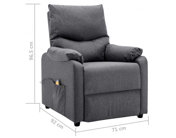 Sonata Масажен реклайнер, тъмносив, текстил