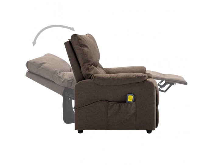 Sonata Масажен реклайнер, кафяв, текстил