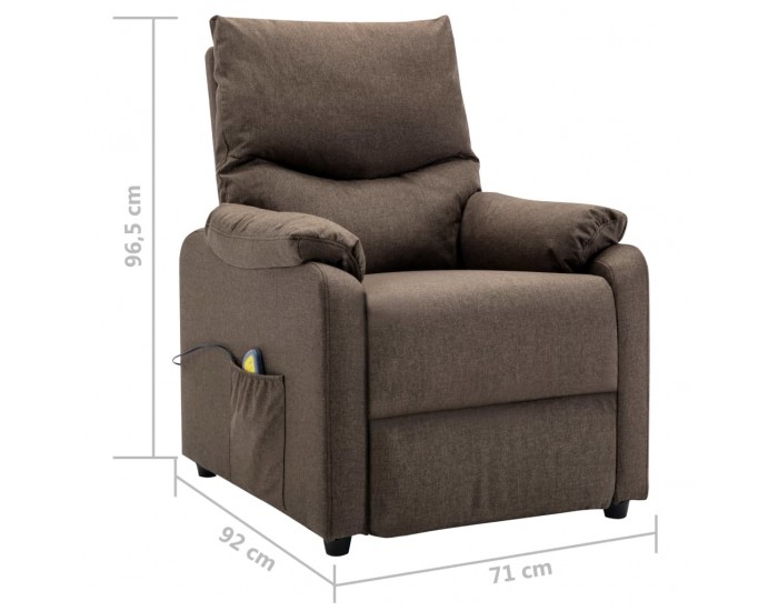 Sonata Масажен реклайнер, кафяв, текстил