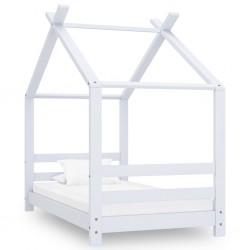 Sonata Рамка за детско легло, бяла, борово дърво масив, 70x140 см - Легла