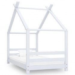 Sonata Рамка за детско легло, бяла, борово дърво масив, 80x160 см - Легла