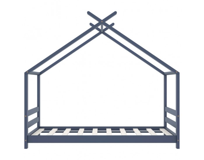 Sonata Рамка за детско легло, сива, борово дърво масив, 80x160 см
