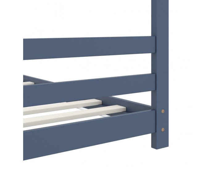 Sonata Рамка за детско легло, сива, борово дърво масив, 80x160 см