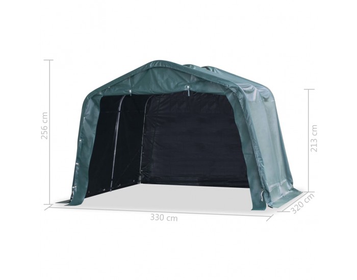 Sonata Мобилен навес за животни PVC 550 г/м² 3,3x3,2 м тъмнозелен