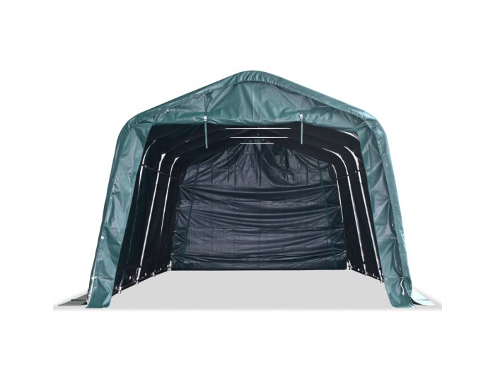 Sonata Мобилен навес за животни PVC 550 г/м² 3,3x6,4 м тъмнозелен