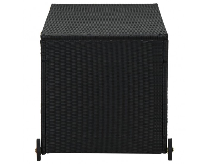 Sonata Градински сандък за съхранение, черен, 130x65x115 см, полиратан