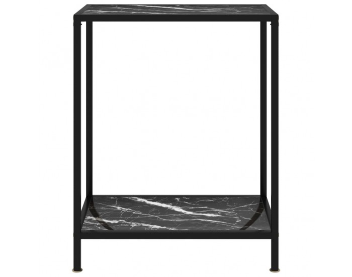 Sonata Конзолна маса, черна, 60x35x75 cм, закалено стъкло