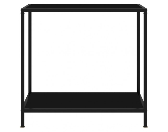 Sonata Конзолна маса, черна, 80x35x75 cм, закалено стъкло